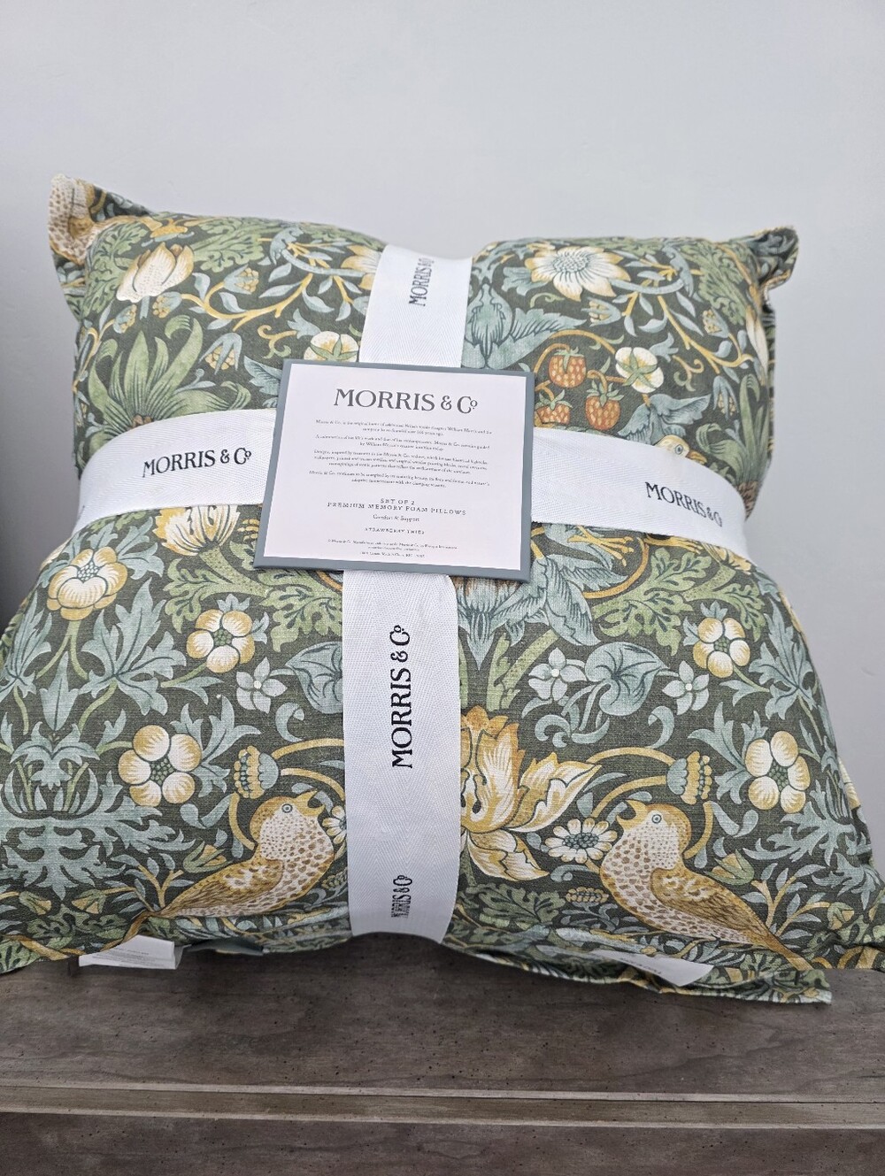 Set of 2 William Morris & Co Strawberry Thief Decorative Pillows Sold out